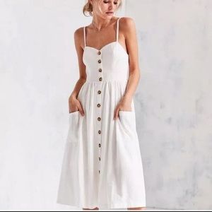 Urban Outfitters White Midi Dress